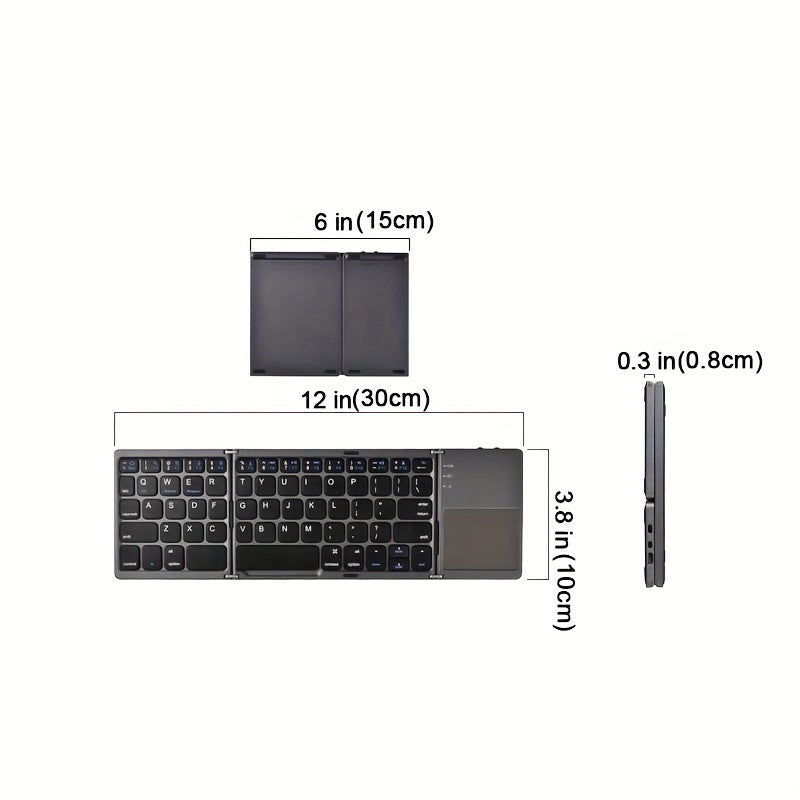 Wireless Three Fold Keyboard